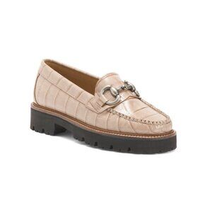 GH BASS latte Patent Leather Lianna Super Bit Super Lug Loafers